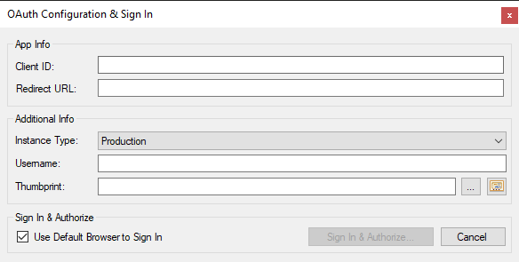 SSIS REST Salesforce Pardot Connection Manager - OAuth Page